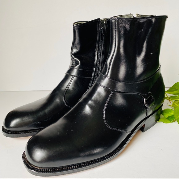 Vintage Other - Vintage Wright Black Leather Ankle Beatle Boots